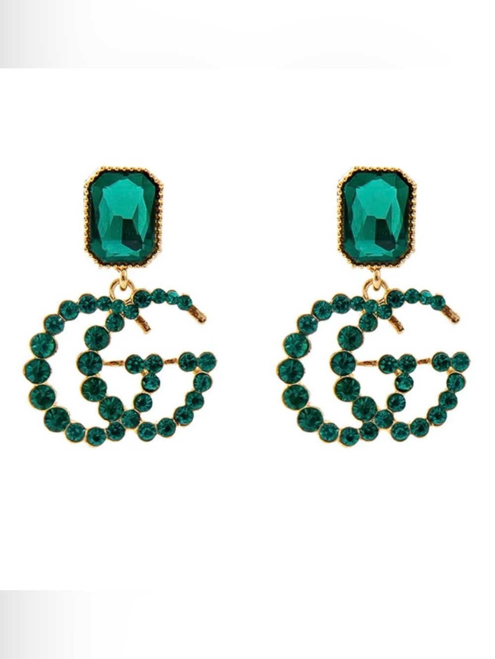 Emerald GG Drop Earrings